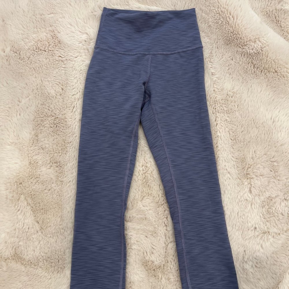 Lululemon Wunder Train High-Rise Crop 21” Heathered Peri Purple 2